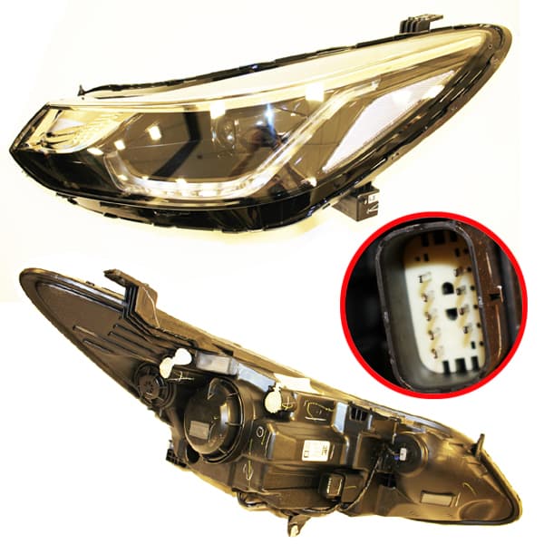 Optica izquierda c/ led orig cruze 17/