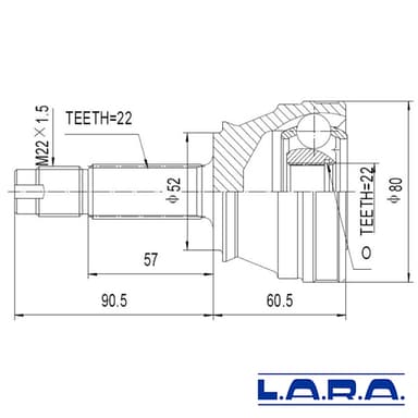 KIT HOMOCINETICA LARA S/ABS                F.PALIO