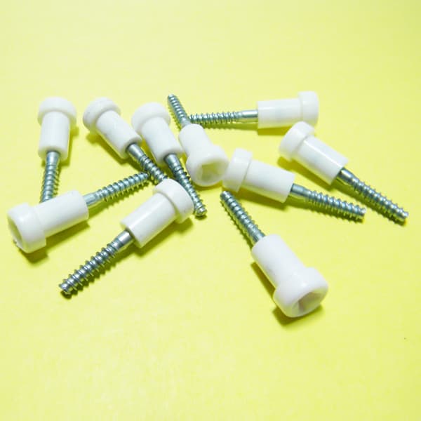 Tornillo metal c/cabeza plast.blanco f/tras.f 147