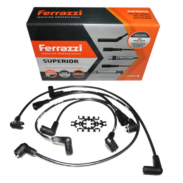 Juego cables bujia silicona ferrazzi f/uno m/tipo*