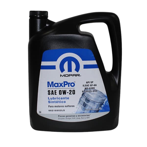 Aceite mopar maxpro synthetic 0w-20 4 l