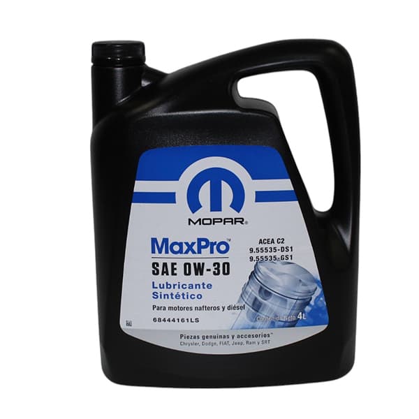 Aceite mopar maxpro synthetic 0w-30 4 l