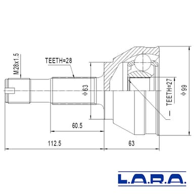 KIT HOMOCINETICA LARA         DUCATO S/ABS