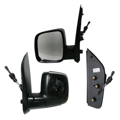 ESPEJO EXT.IZQ.C/COMANDO NEGRO ORIGINAL QUBO