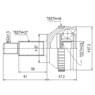 KIT HOMOCINETICA LARA             MONDEO 96/ C/ABS