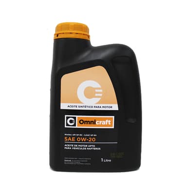 ACEITE OMNICRAFT 0W20 1 Lt SINTETICO NAFTA