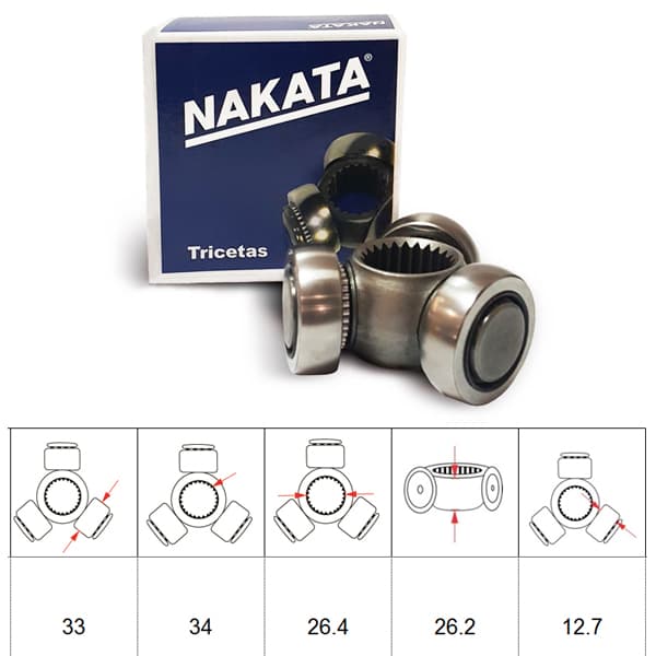 Triceta semieje nakata nt016 205/306/405