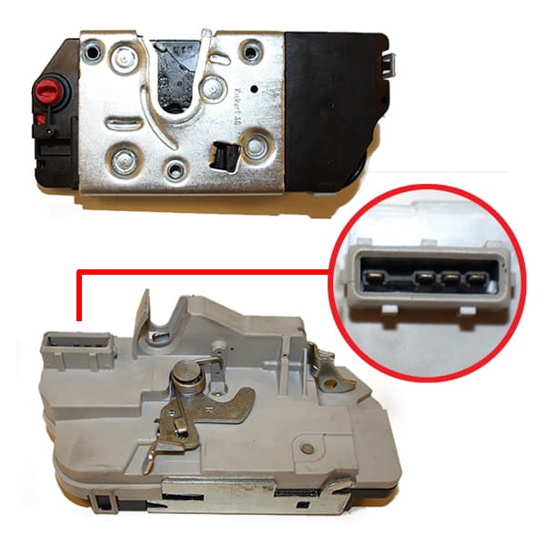 Cerradura puerta trasera derecha orig. 206-207
