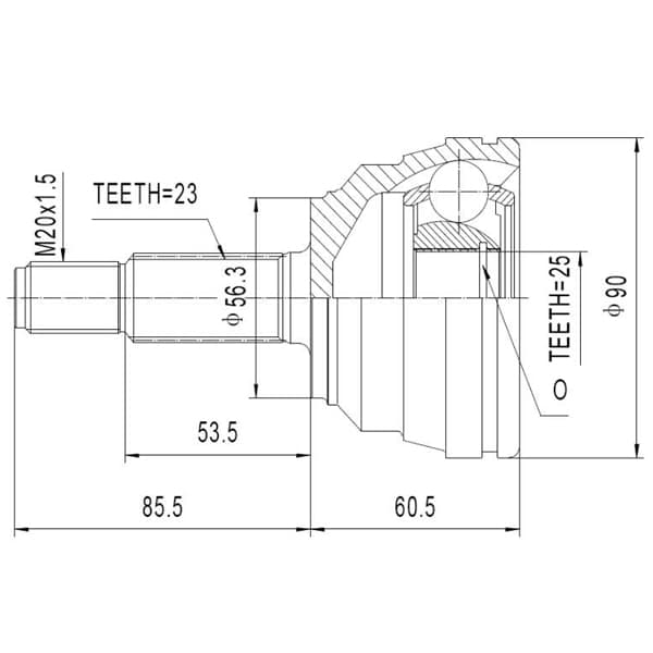 Kit homocinetica lara scenic/meg 1.9/2.0td