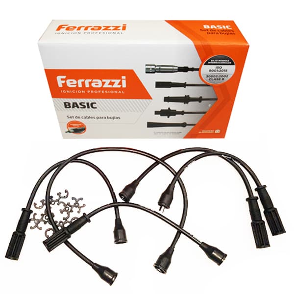 Juego cables bujia pvc ferrazzi r12 81/bob. de 5