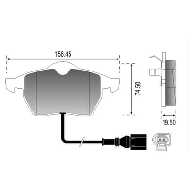 JGO PASTILLAS FRENO BOSCH T/TEVES-BORA C/SENSOR