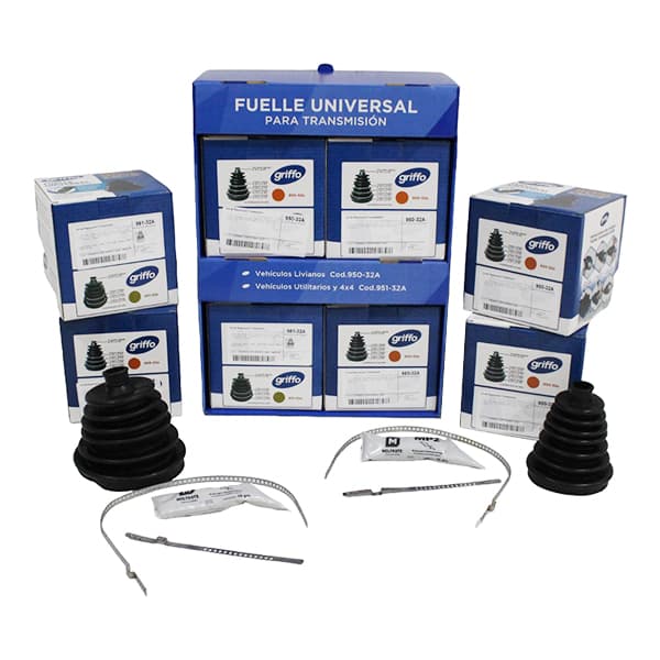 Exhibidor 8 kit fuelles universales