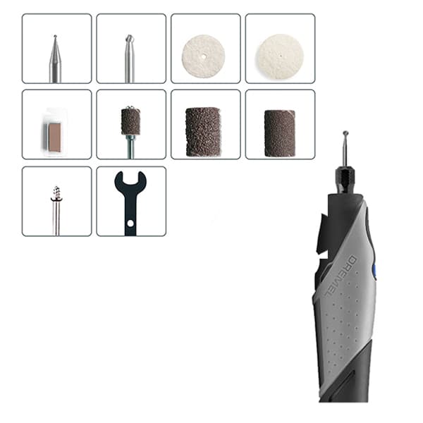 Minitorno dremel con 11 accesorios