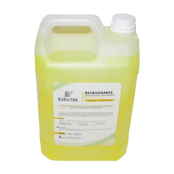 Liquido refrig organico t/orig amarillo 5l diluido
