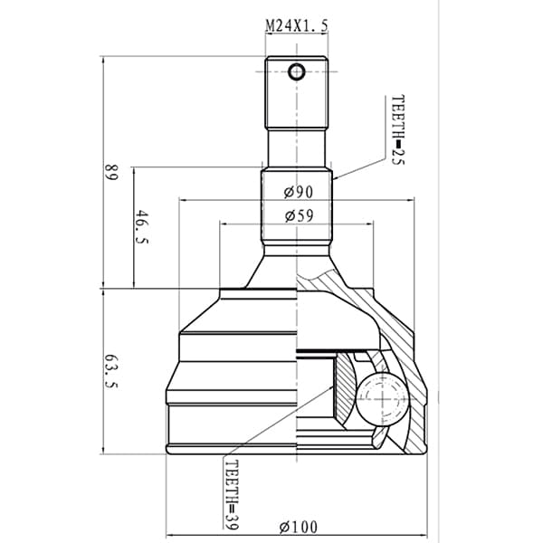 Kit homocinetica citroen-c4/307 2.0 hdi