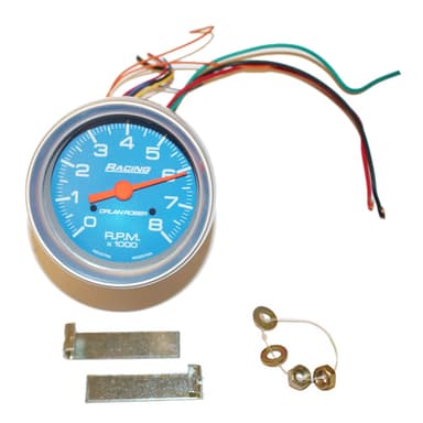 TACOMETRO Ø80 8MIL RPM RACING CELESTE 2-4-6-8 CIL.