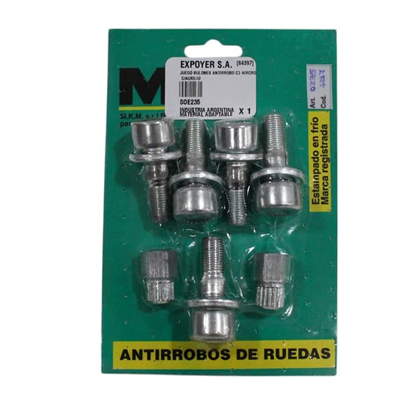 Juego bulones antirrobo c3 aircross c/auxilio