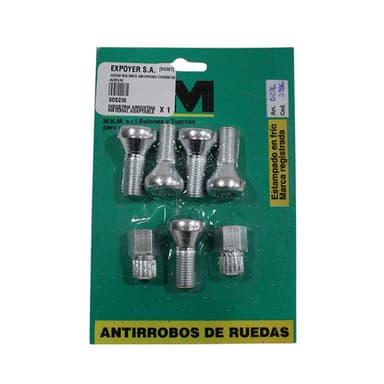 JUEGO BULONES ANTIRROBO CROSSFOX C/AUXILIO