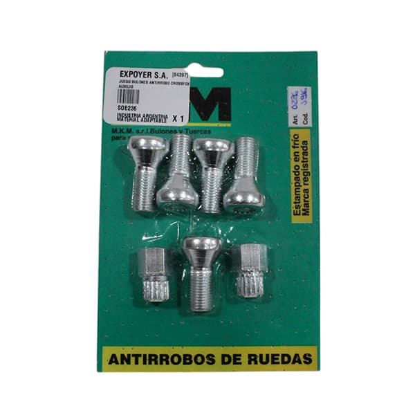 Juego bulones antirrobo crossfox c/auxilio