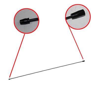 ANTENA TECHO (MASTIL) ACERO NEGRA 70CM