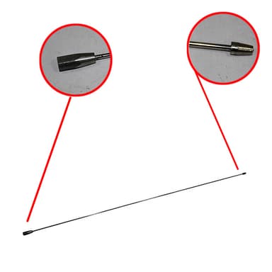 ANTENA TECHO (MASTIL) ACERO CROMADA 70CM