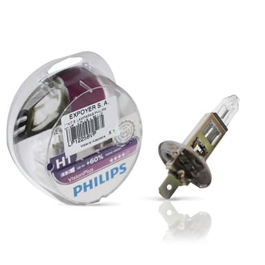 LAMPARA (KIT x2) PHILIPS H1 VP V.PLUS + 60LUZ**