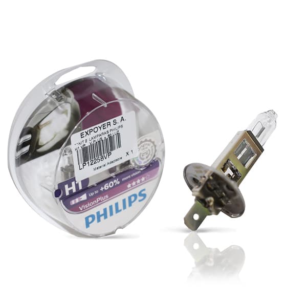 Lampara (kit x2) philips h1 vp v.plus + 60luz**
