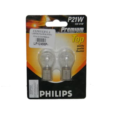 LAMPARA PHILIPS BLISTER X 2 LAMPAR P21W 12V 21W**