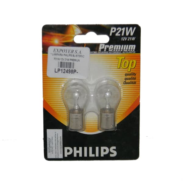 Lampara philips blister x 2 lampar p21w 12v 21w**