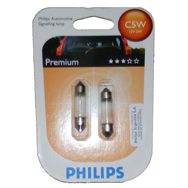 Lampara philips c5w12v 5w5v8.5tubular**