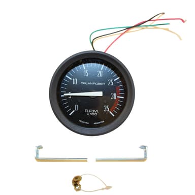 TACOMETRO DIESEL Ø80. 12/24V 3.500 RPM. NEGRO