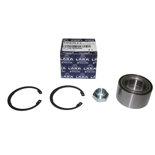 Kit ruleman rueda+seguro+tuerca imp.